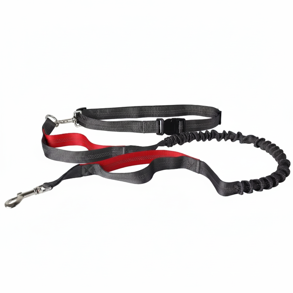 Grijze rode hands-free riem
