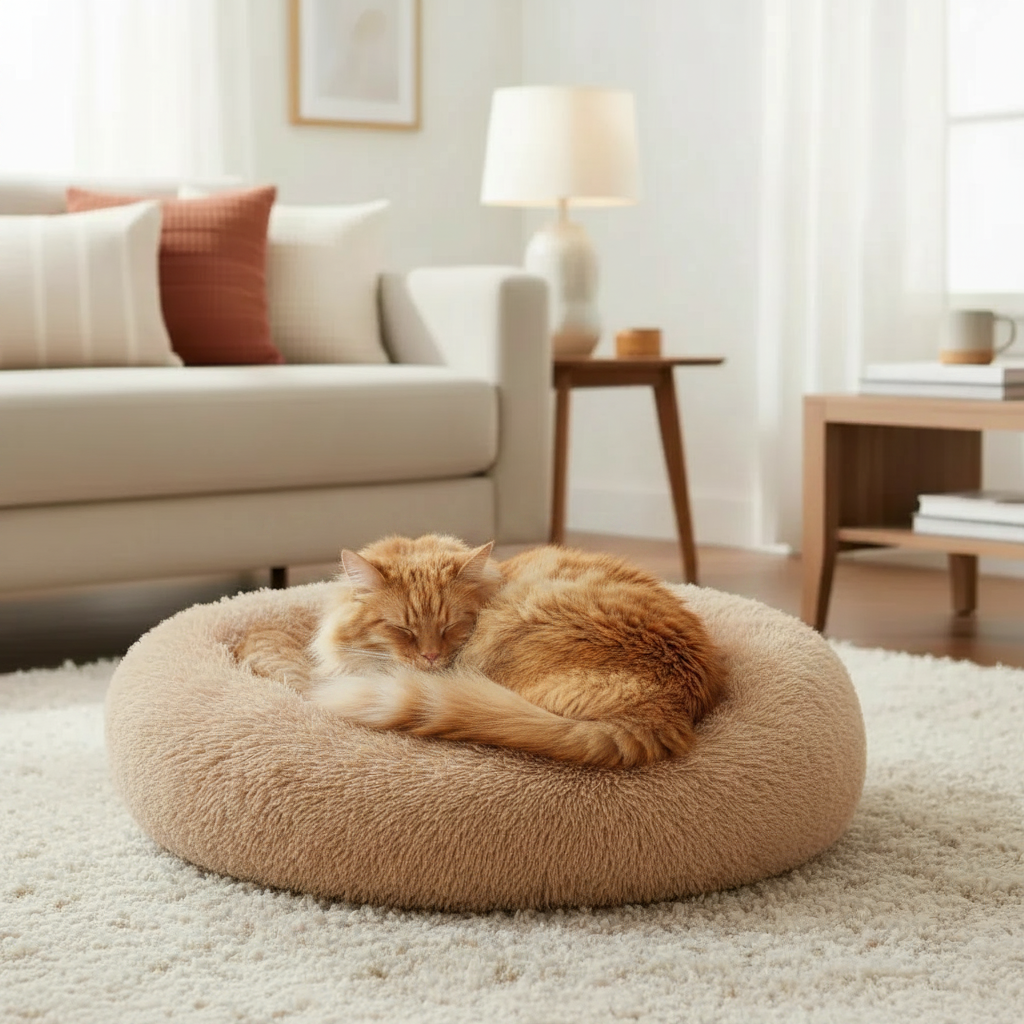 Plush Pet Bed (Donut)