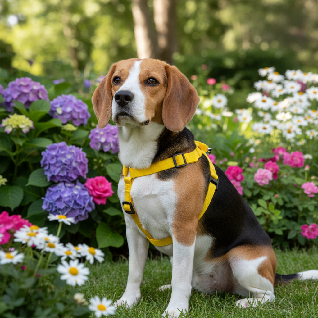 Yellow harness Beagle